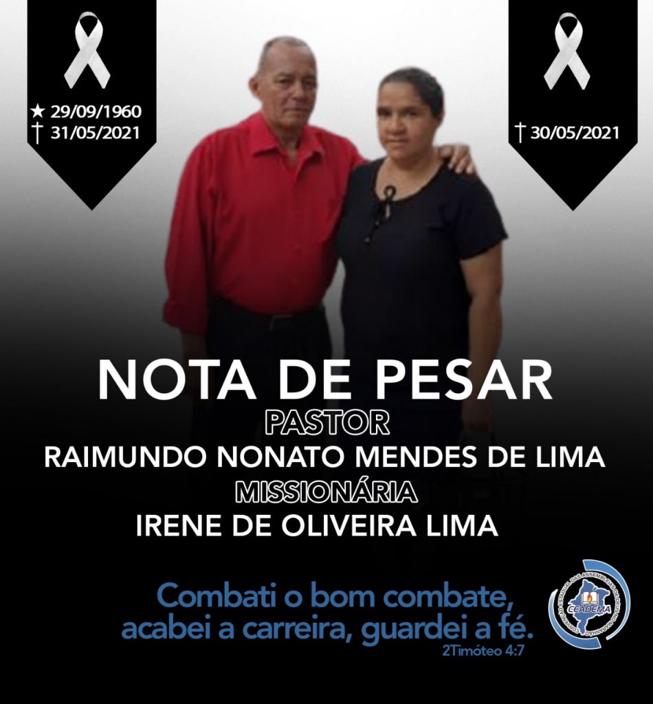 Nota de Pesar_Pr Raimundo Nonato Mendes e Miss Irene Lima